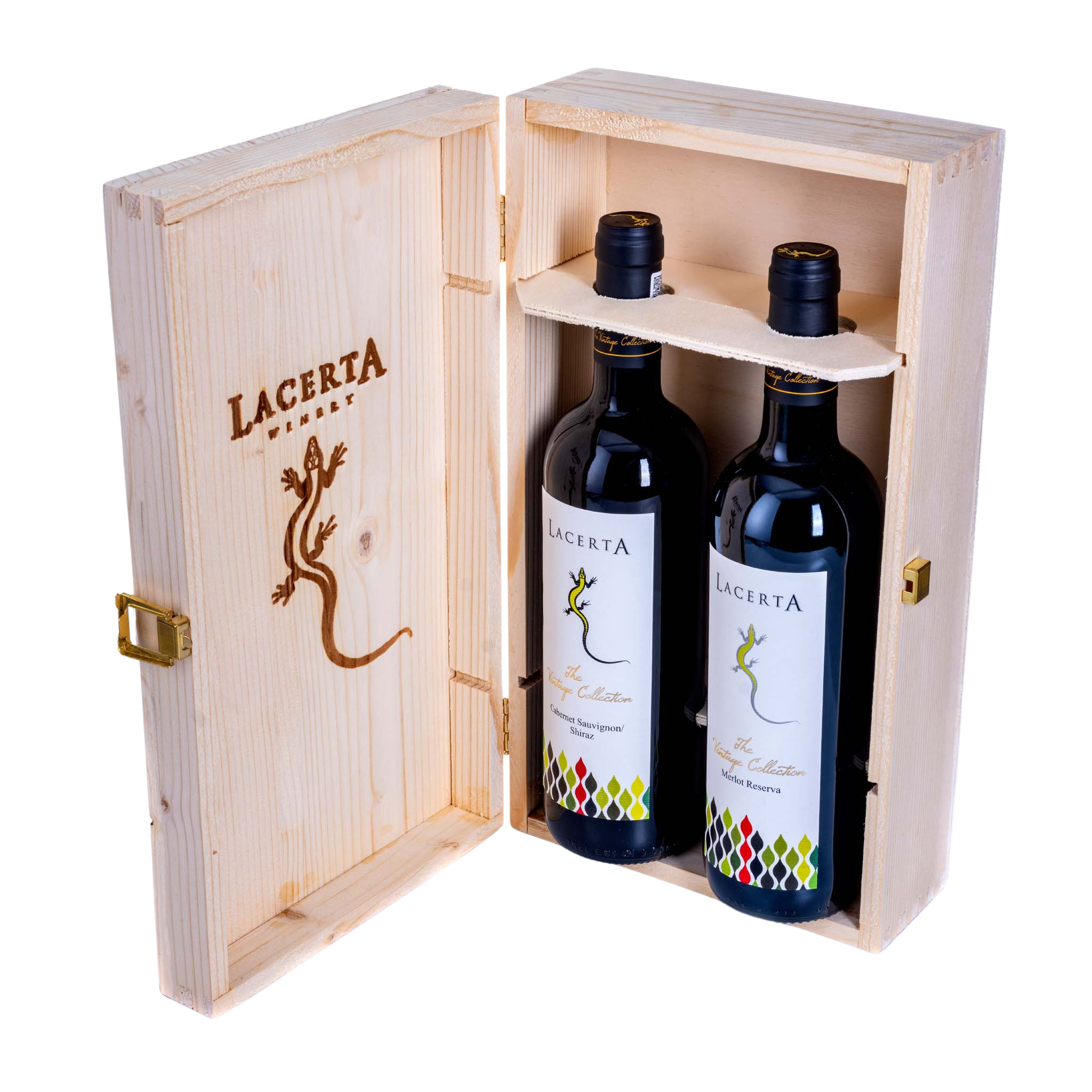 Cutie lemn 2 sticle 750ml