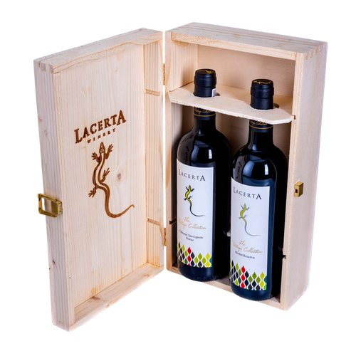 Cutie lemn 2 sticle 750ml
