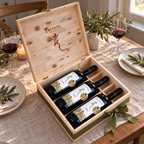 Pachet LacertA Verticală Shiraz – cutie de lemn, idee de cadou