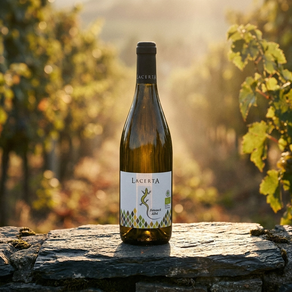 LacertA – Fetească Albă BIO – sticlă de vin, 750ml, Crama LacertA